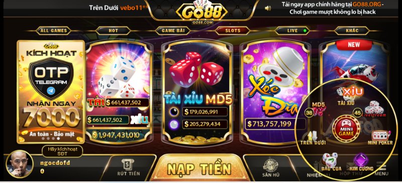 Mini game với nhiều siêu phẩm đặc sắc cuốn hút khách chơi